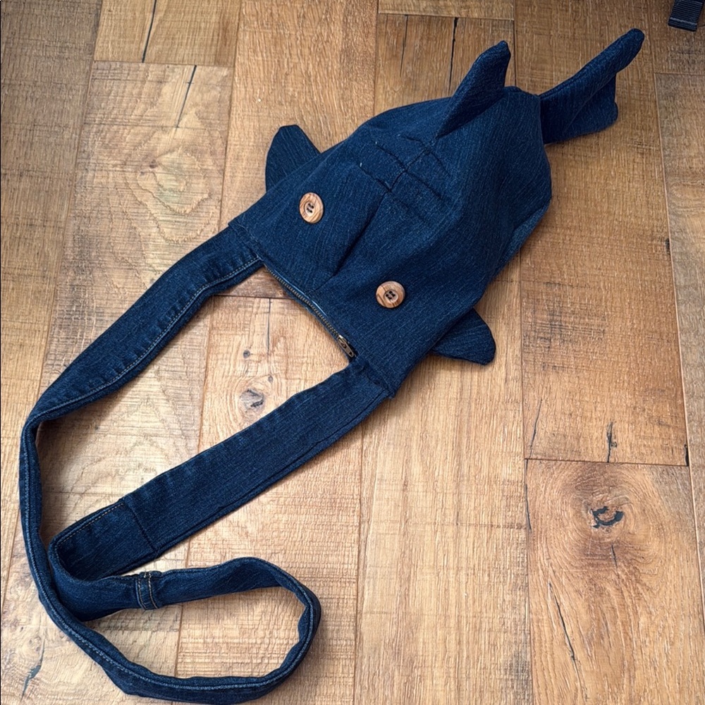 Whale Shark-Shaped Denim Bag